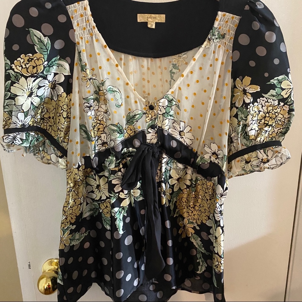 Anthropologie Jaloux Silk Blend Top Size S